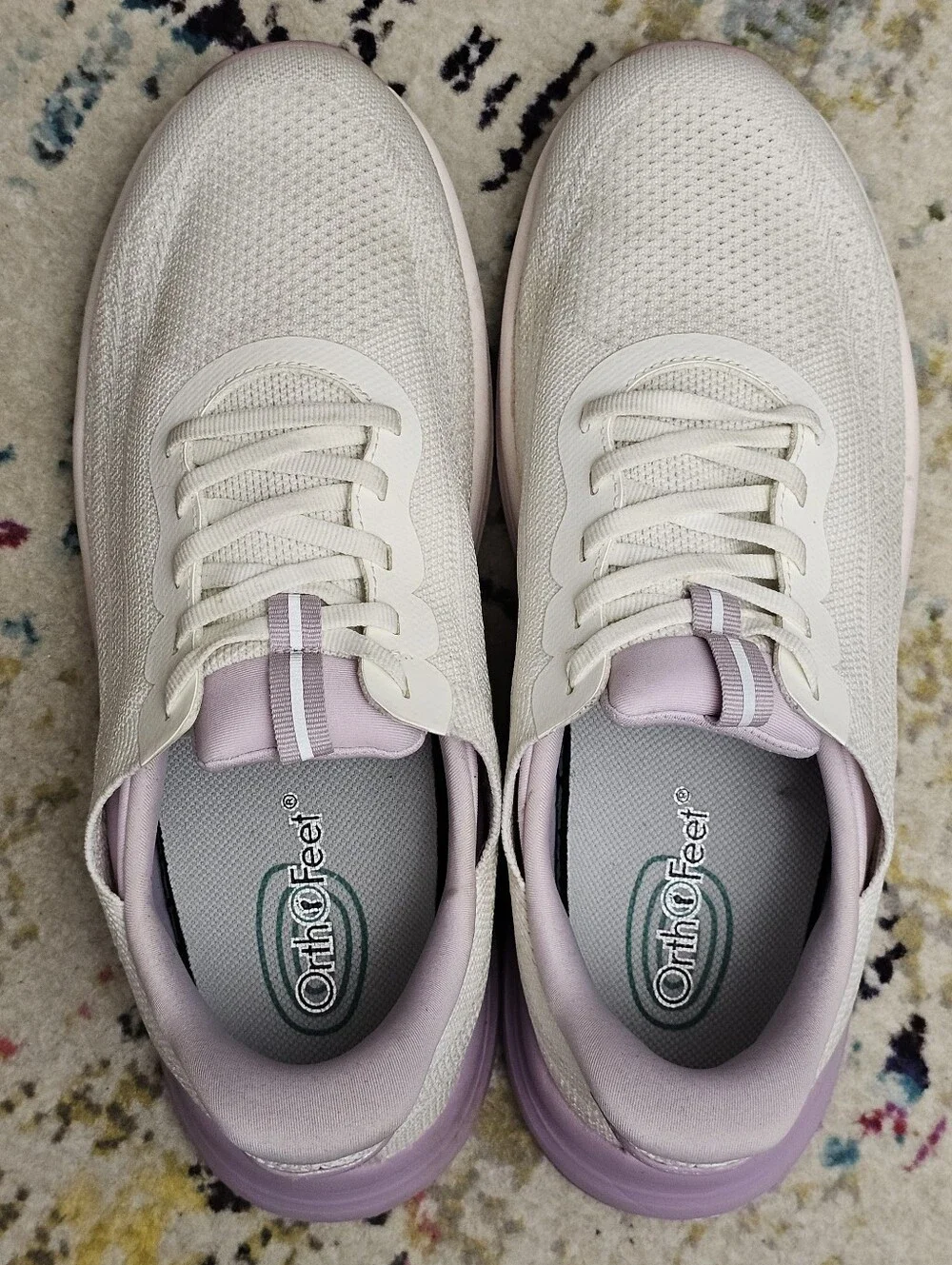 Orthofeet Nira Womens Size 10.5 XW Handsfree Athletic Walking Shoes Pink White